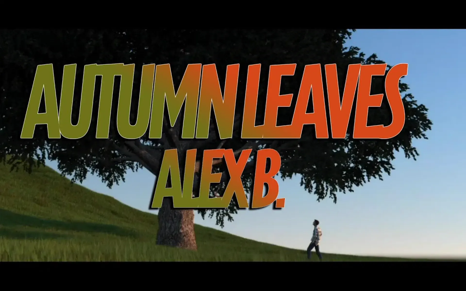 A frame from Alex B.'s Autumn Leaves showing Joshua Hoang's Cinema 4D work.